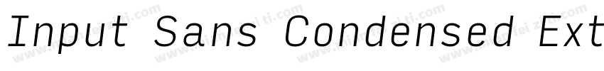Input Sans Condensed Extra Light字体转换